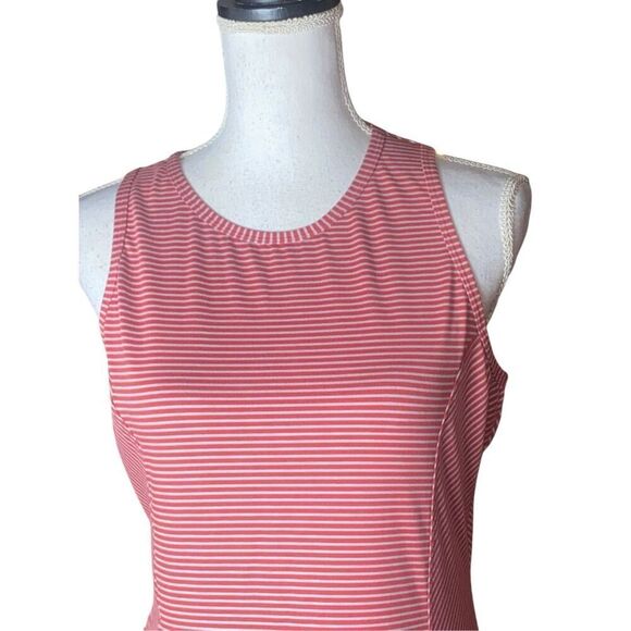 Title Nine Buttah Red Gray Striped Alpha Athleisure Athletic Sheath Tank Dress S - Picture 3 of 5